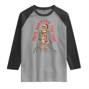 Marcus The Worm Christmas Meme Raglan Shirt You Are Running The Vibe TS14 Sport Gray Black Print Your Wear