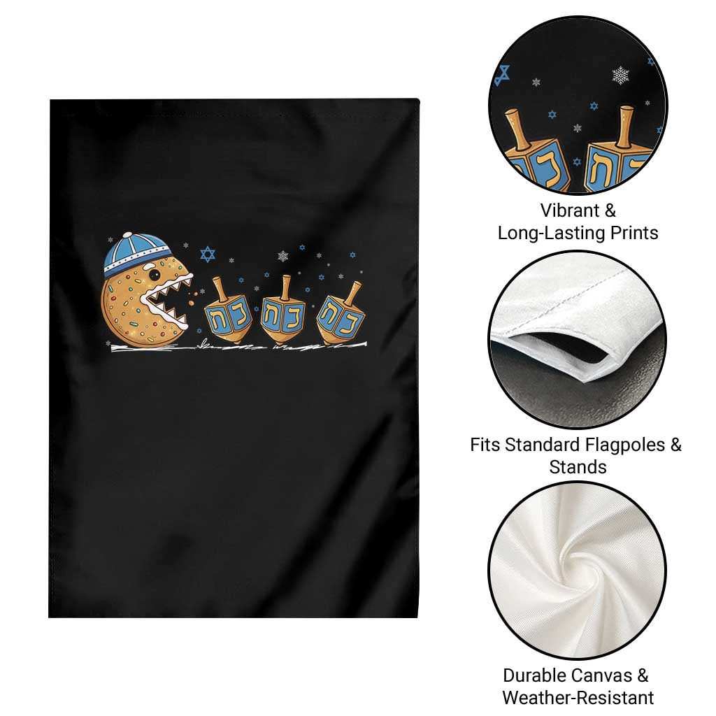Funny Hanukkah Garden Flag Donut Chasing Flames Jewish TS14 Print Your Wear