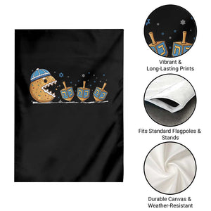 Funny Hanukkah Garden Flag Donut Chasing Flames Jewish TS14 Print Your Wear