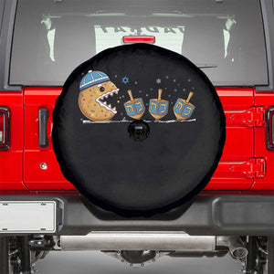 Funny Hanukkah Spare Tire Cover Donut Chasing Flames Jewish TS14 Black Print Your Wear