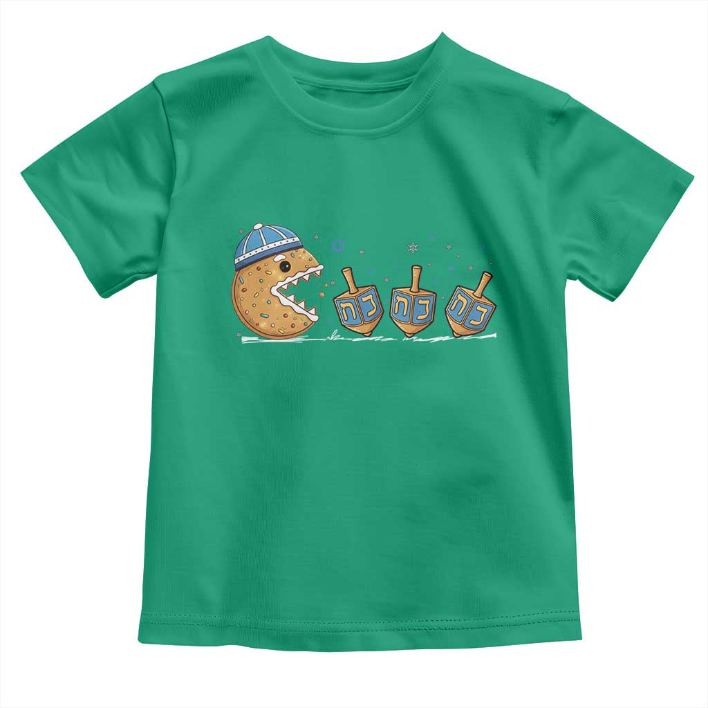 Funny Hanukkah Toddler T Shirt Donut Chasing Flames Jewish TS14 Irish Green Print Your Wear
