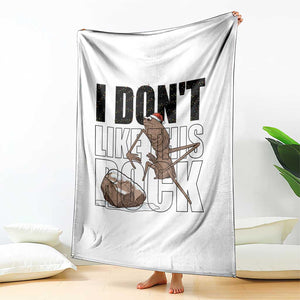 Marcus The Worm Christmas Meme Throw Blanket I Do Not Like This Rock Xmas TS14 Print Your Wear