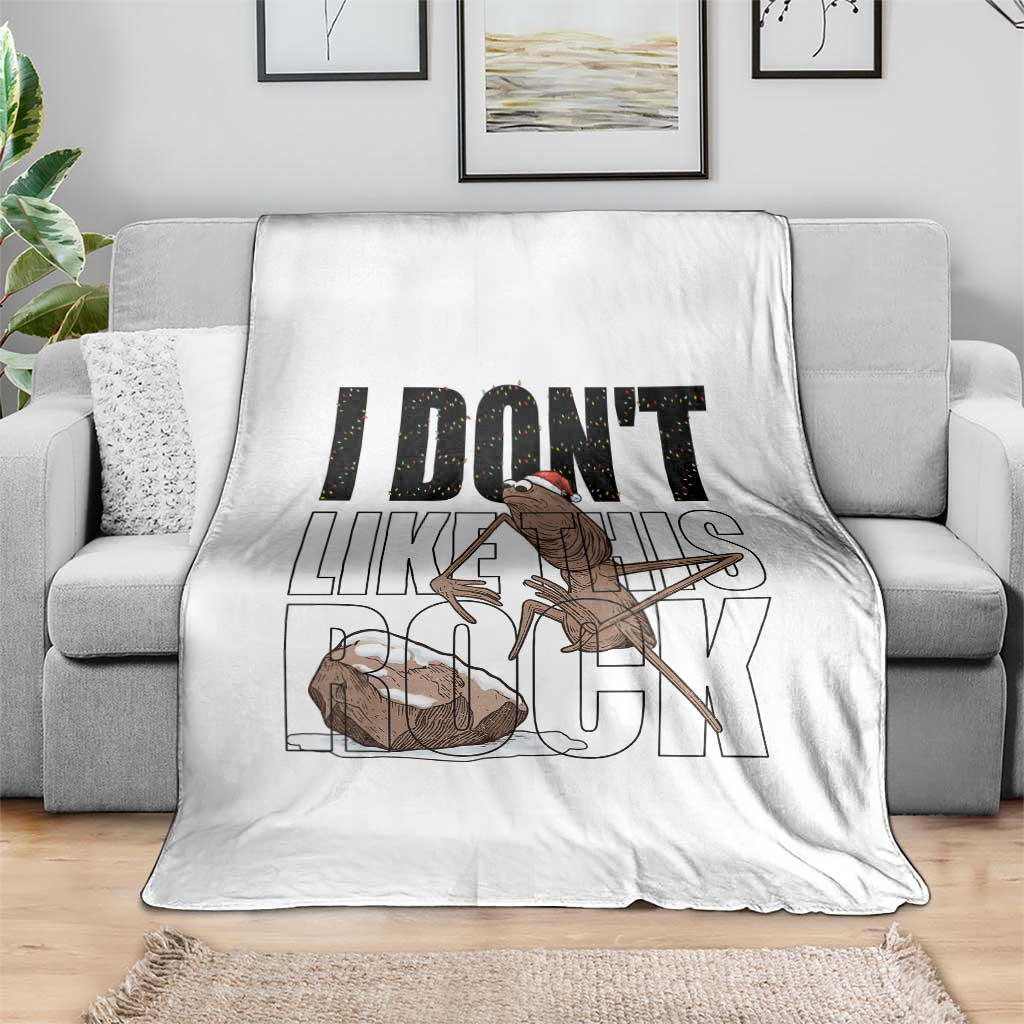 Marcus The Worm Christmas Meme Throw Blanket I Do Not Like This Rock Xmas TS14 Print Your Wear