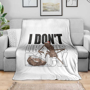 Marcus The Worm Christmas Meme Throw Blanket I Do Not Like This Rock Xmas TS14 Print Your Wear