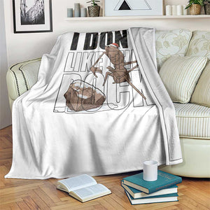 Marcus The Worm Christmas Meme Throw Blanket I Do Not Like This Rock Xmas TS14 Print Your Wear