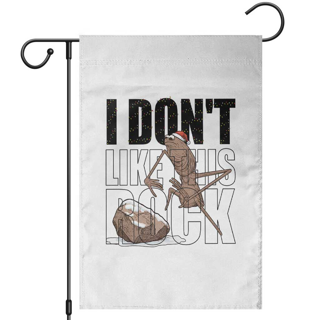 Marcus The Worm Christmas Meme Garden Flag I Do Not Like This Rock Xmas TS14 White Print Your Wear