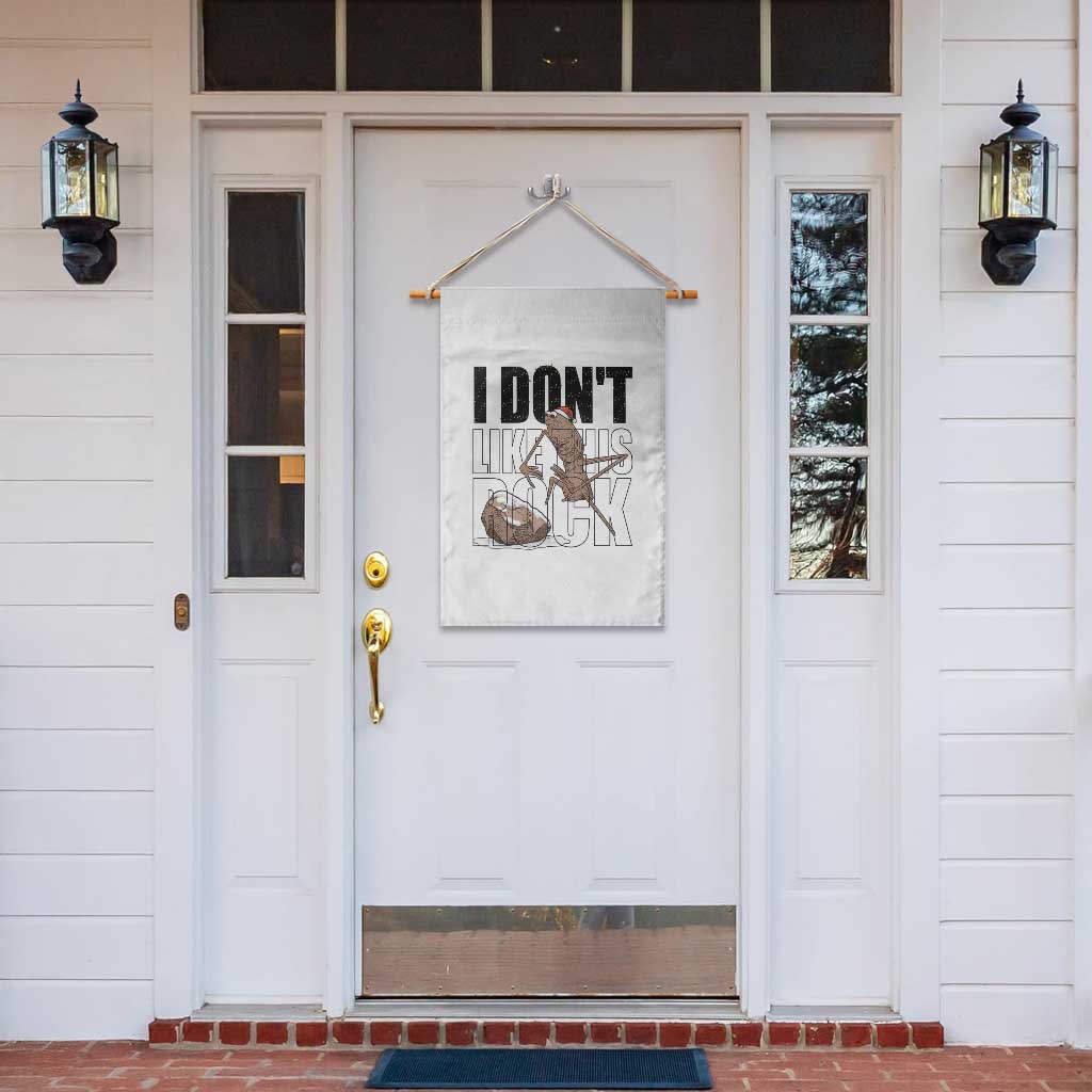 Marcus The Worm Christmas Meme Garden Flag I Do Not Like This Rock Xmas TS14 Print Your Wear