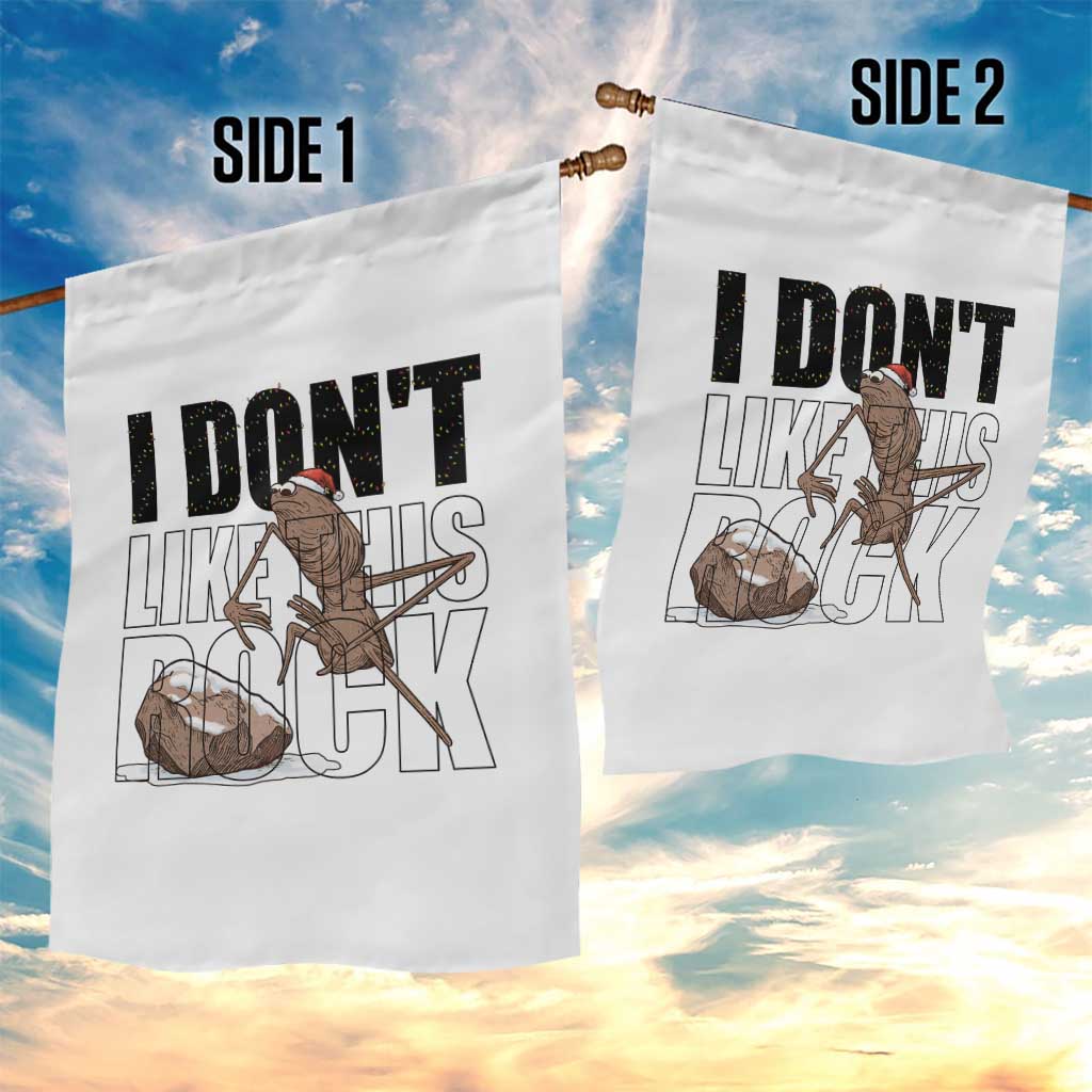Marcus The Worm Christmas Meme Garden Flag I Do Not Like This Rock Xmas TS14 Print Your Wear
