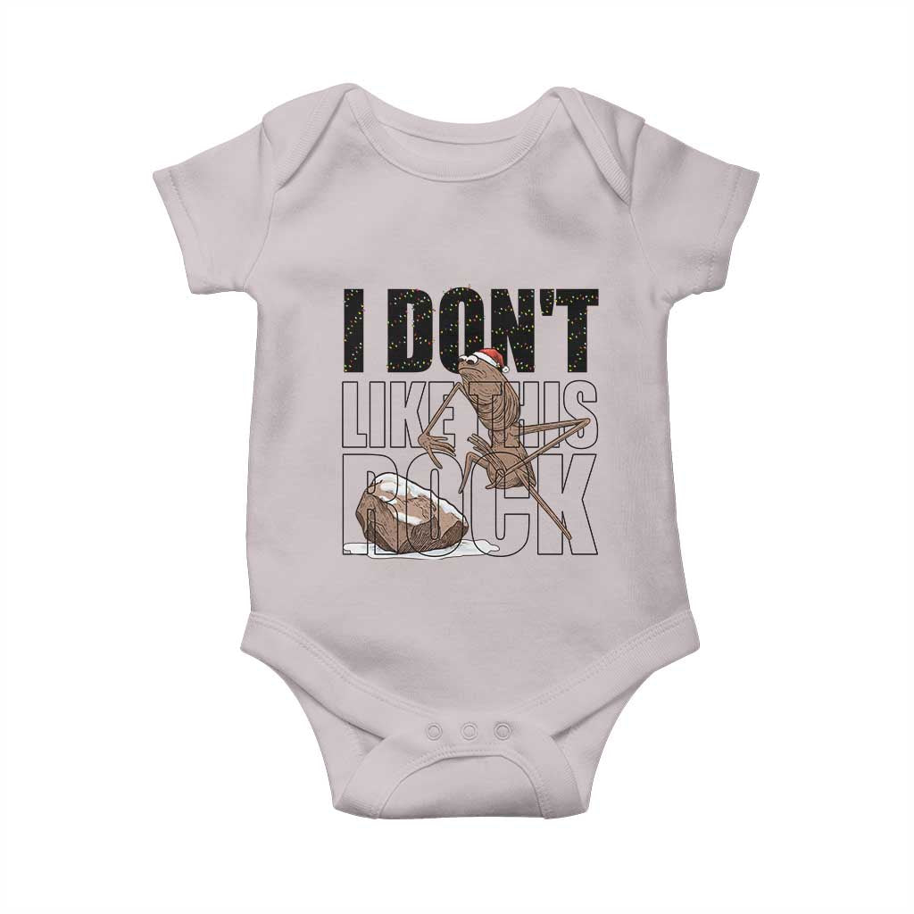 Marcus The Worm Christmas Meme Baby Onesie I Do Not Like This Rock Xmas TS14 Ice Gray Print Your Wear
