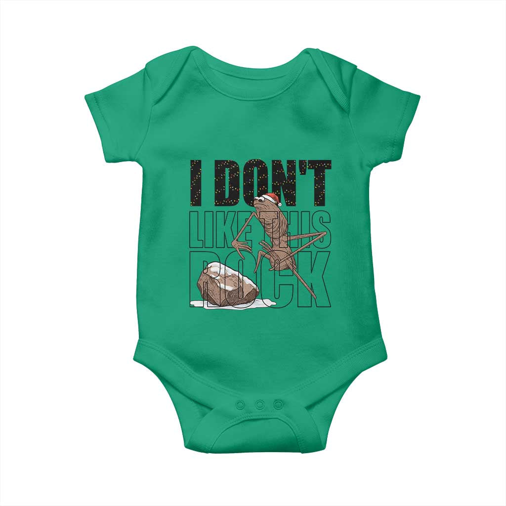 Marcus The Worm Christmas Meme Baby Onesie I Do Not Like This Rock Xmas TS14 Irish Green Print Your Wear