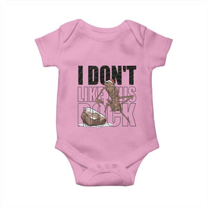 Marcus The Worm Christmas Meme Baby Onesie I Do Not Like This Rock Xmas TS14 Light Pink Print Your Wear
