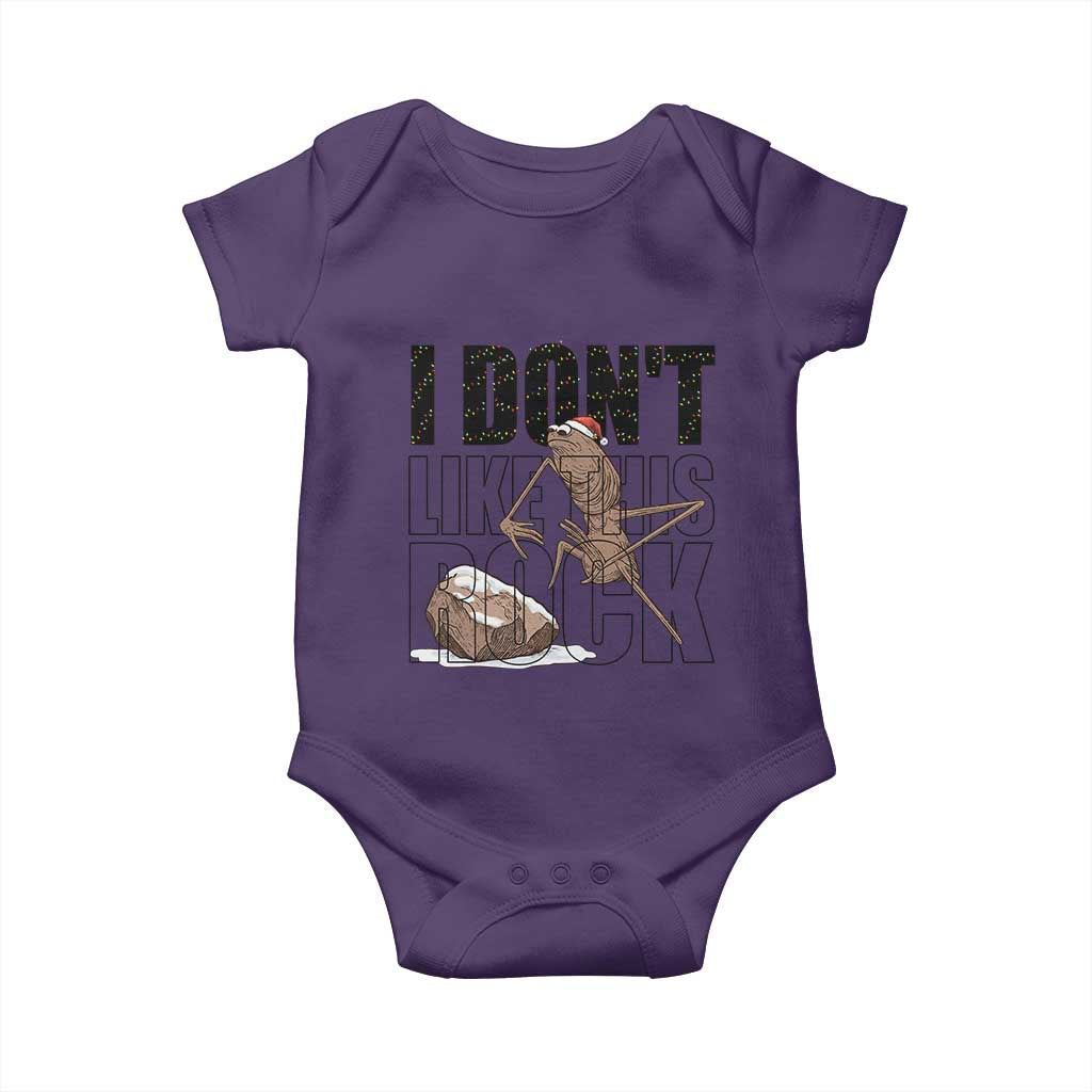 Marcus The Worm Christmas Meme Baby Onesie I Do Not Like This Rock Xmas TS14 Purple Print Your Wear