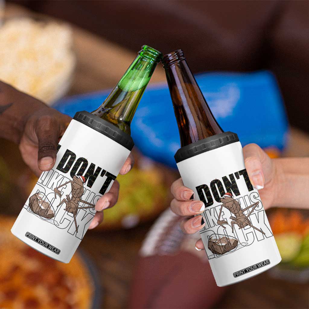 Marcus The Worm Christmas Meme 4 in 1 Can Cooler Tumbler I Do Not Like This Rock Xmas TS14 Print Your Wear