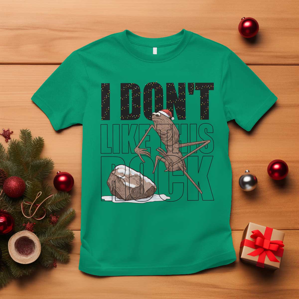 Marcus The Worm Christmas Meme T Shirt I Do Not Like This Rock Xmas TS14 Irish Green Print Your Wear