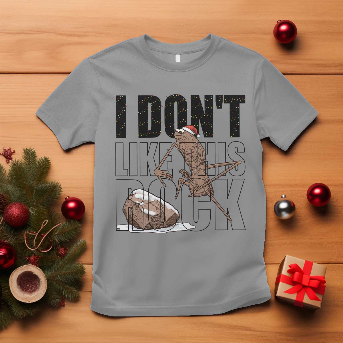 Marcus The Worm Christmas Meme T Shirt I Do Not Like This Rock Xmas TS14 Sport Gray Print Your Wear