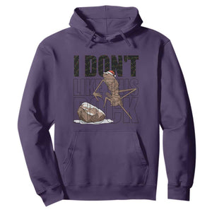 Marcus The Worm Christmas Meme Hoodie I Do Not Like This Rock Xmas TS14 Purple Print Your Wear