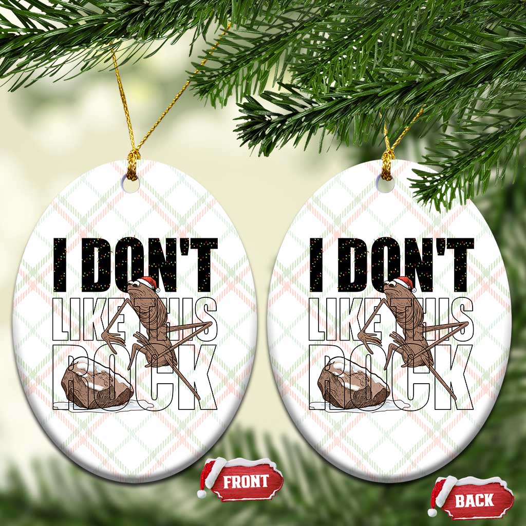 Marcus The Worm Christmas Meme Ceramic Ornament I Do Not Like This Rock Xmas TS14 Print Your Wear