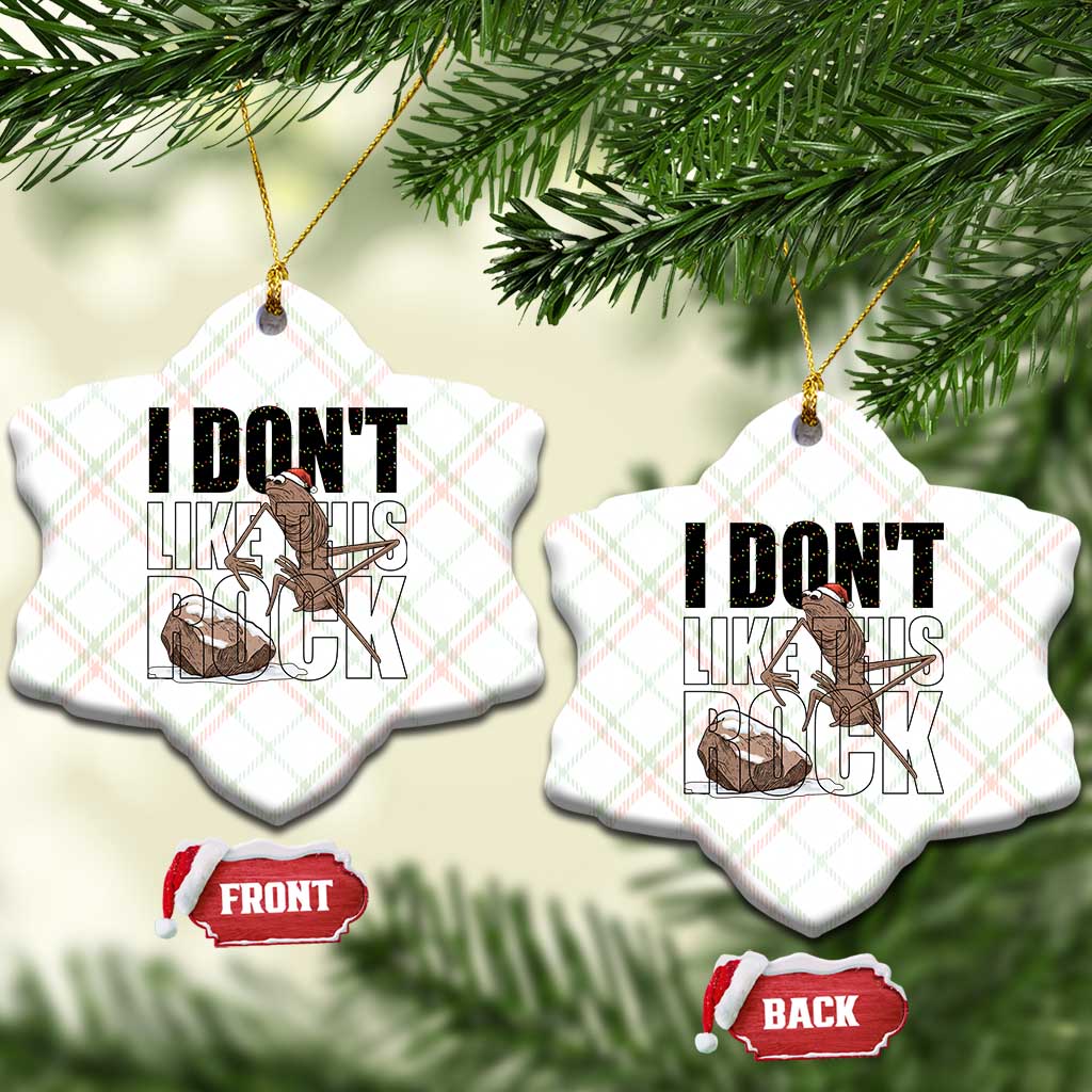 Marcus The Worm Christmas Meme Ceramic Ornament I Do Not Like This Rock Xmas TS14 Print Your Wear