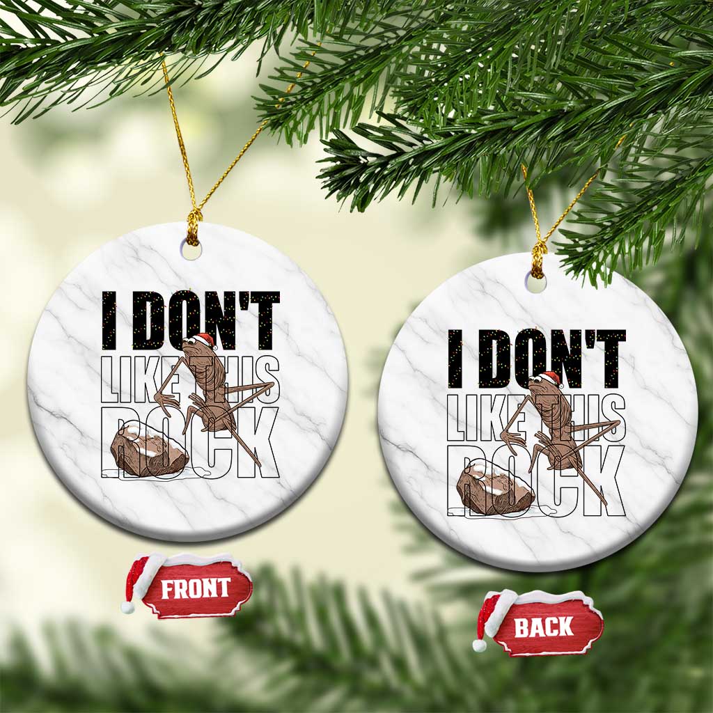 Marcus The Worm Christmas Meme Ceramic Ornament I Do Not Like This Rock Xmas TS14 1pc White Marble Print Your Wear