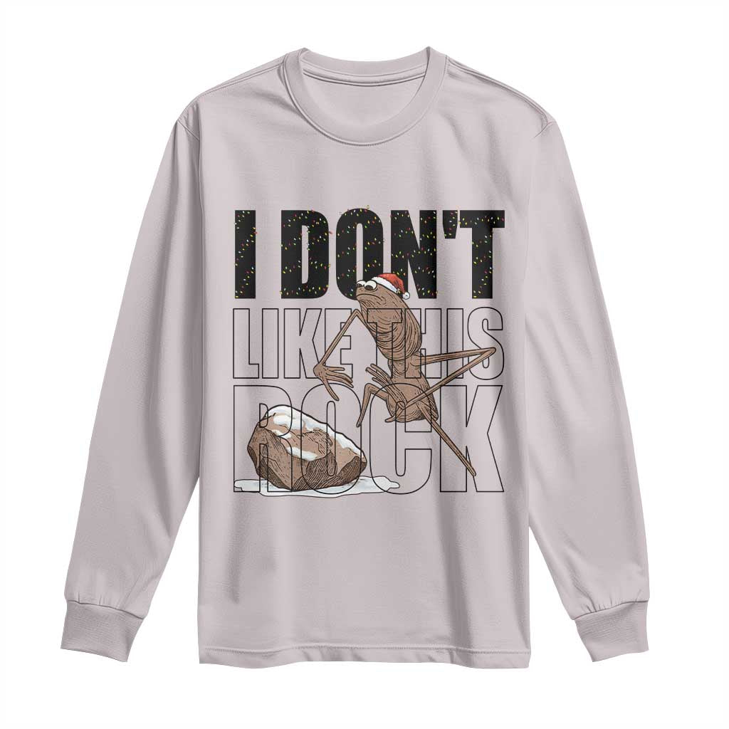 Marcus The Worm Christmas Meme Long Sleeve Shirt I Do Not Like This Rock Xmas TS14 Ice Gray Print Your Wear
