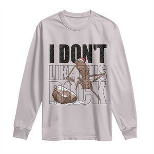 Marcus The Worm Christmas Meme Long Sleeve Shirt I Do Not Like This Rock Xmas TS14 Ice Gray Print Your Wear