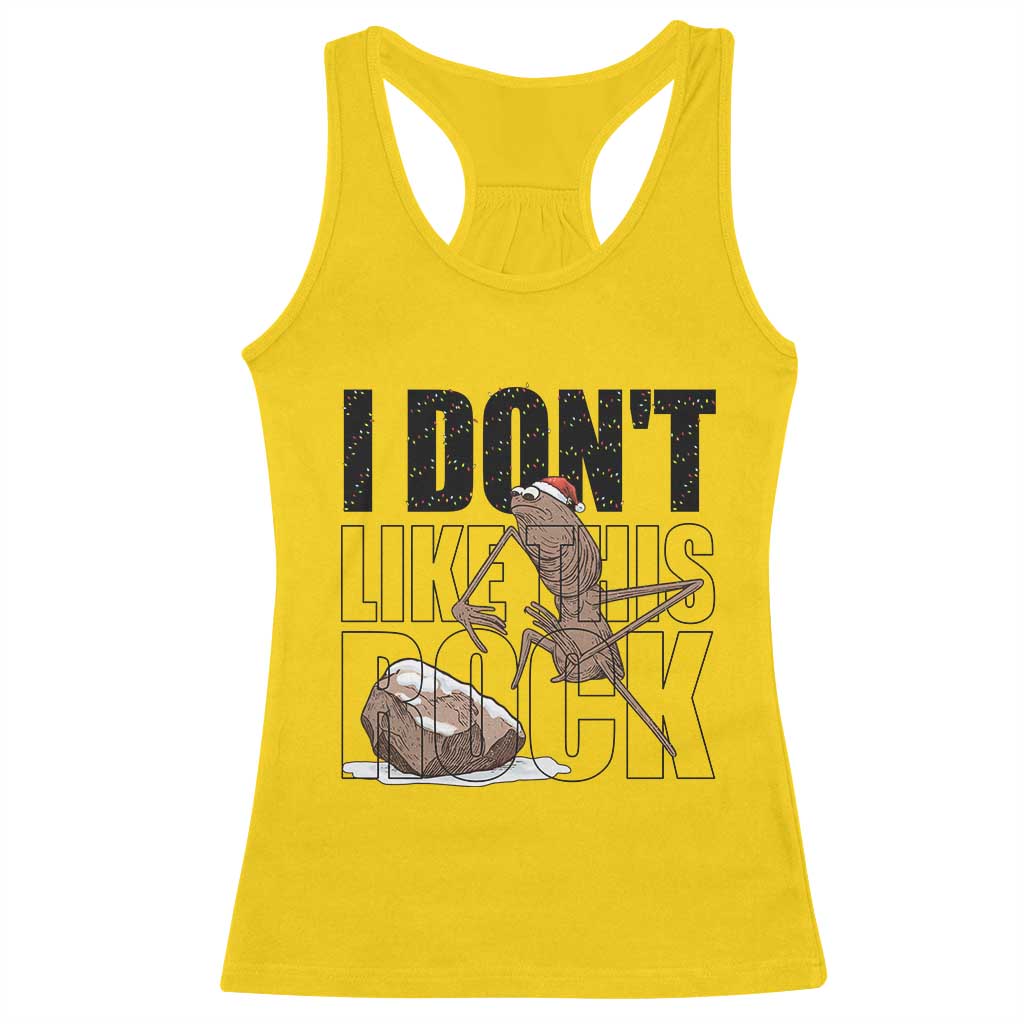 Marcus The Worm Christmas Meme Racerback Tank Top I Do Not Like This Rock Xmas TS14 Daisy Print Your Wear