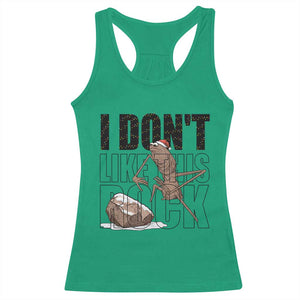 Marcus The Worm Christmas Meme Racerback Tank Top I Do Not Like This Rock Xmas TS14 Irish Green Print Your Wear