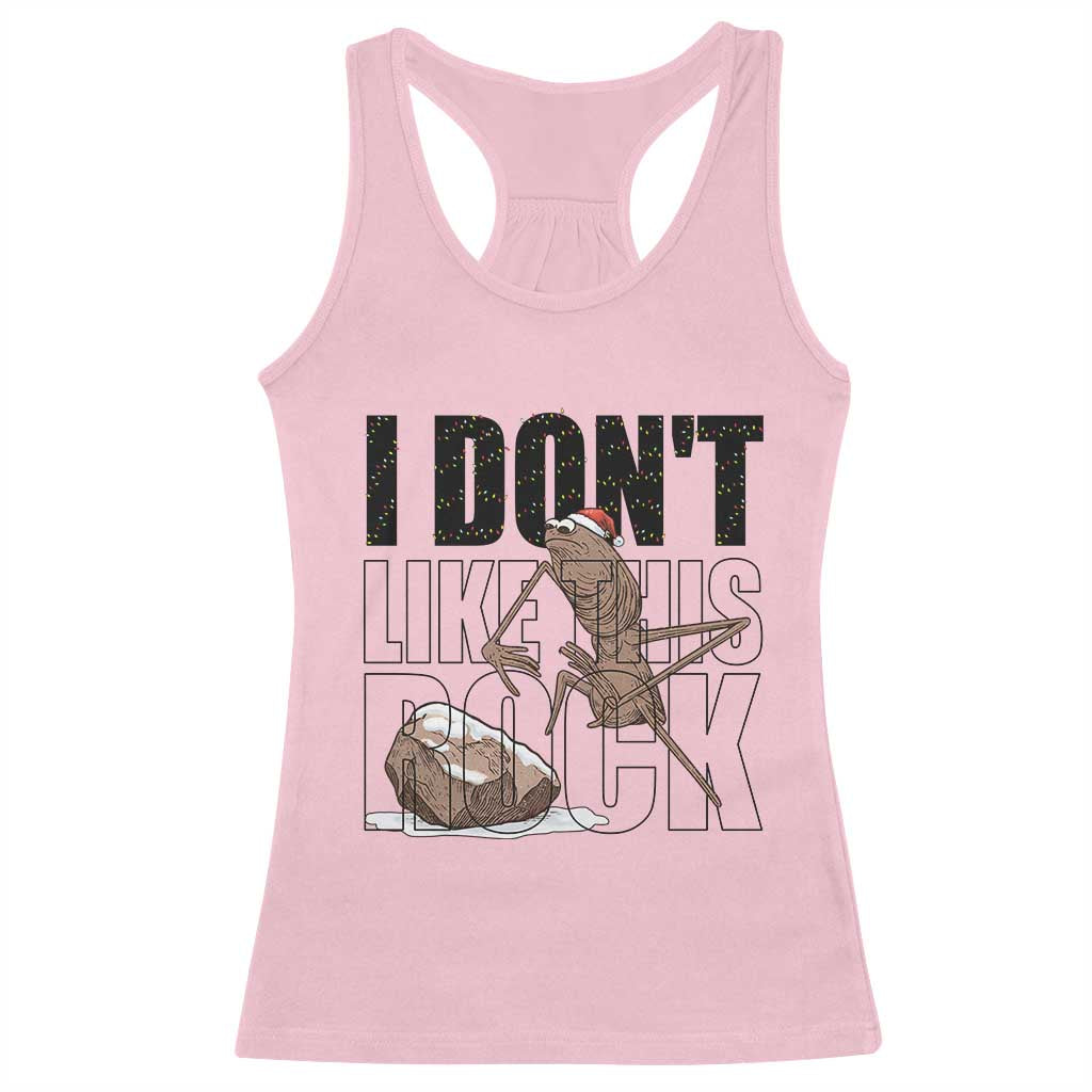 Marcus The Worm Christmas Meme Racerback Tank Top I Do Not Like This Rock Xmas TS14 Light Pink Print Your Wear