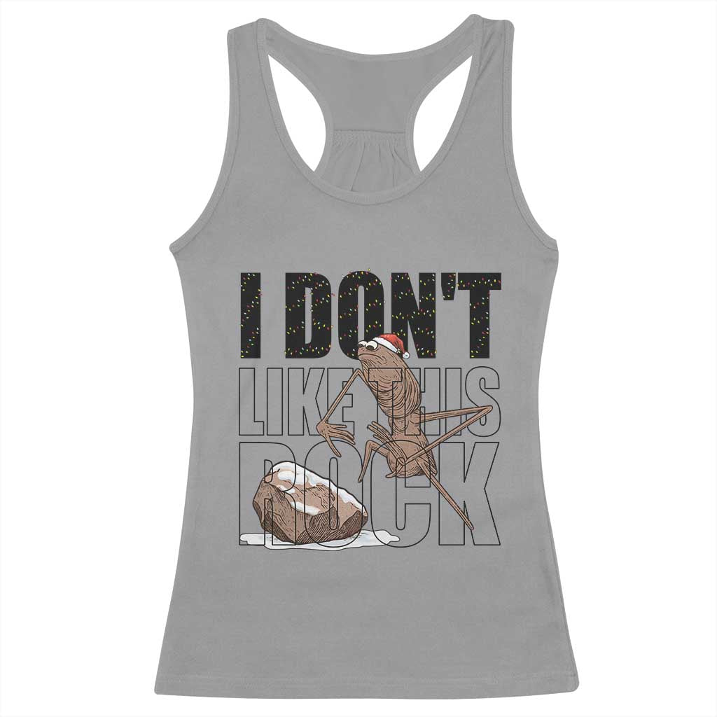 Marcus The Worm Christmas Meme Racerback Tank Top I Do Not Like This Rock Xmas TS14 Sport Gray Print Your Wear