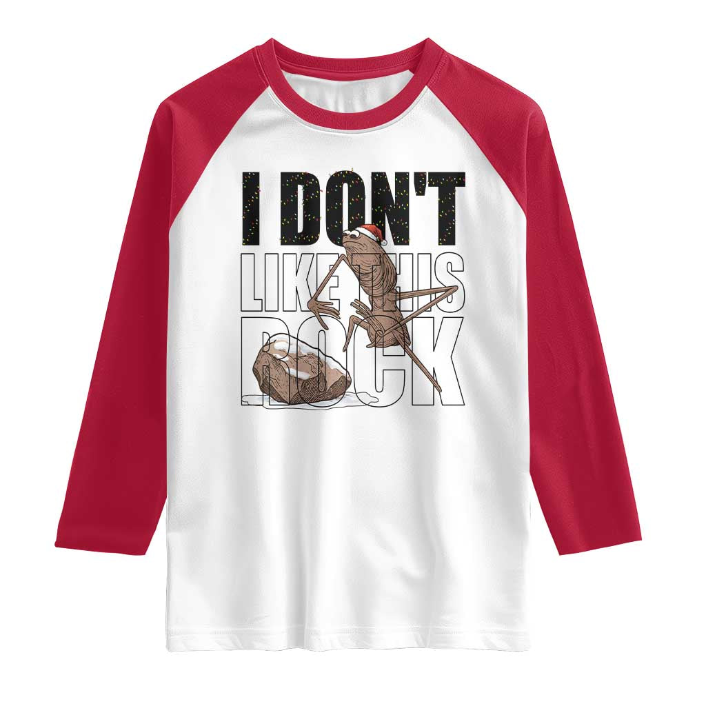 Marcus The Worm Christmas Meme Raglan Shirt I Do Not Like This Rock Xmas TS14 White Red Print Your Wear