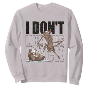 Marcus The Worm Christmas Meme Sweatshirt I Do Not Like This Rock Xmas TS14 Ice Gray Print Your Wear