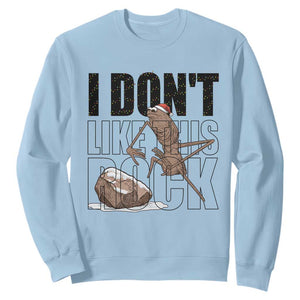 Marcus The Worm Christmas Meme Sweatshirt I Do Not Like This Rock Xmas TS14 Light Blue Print Your Wear