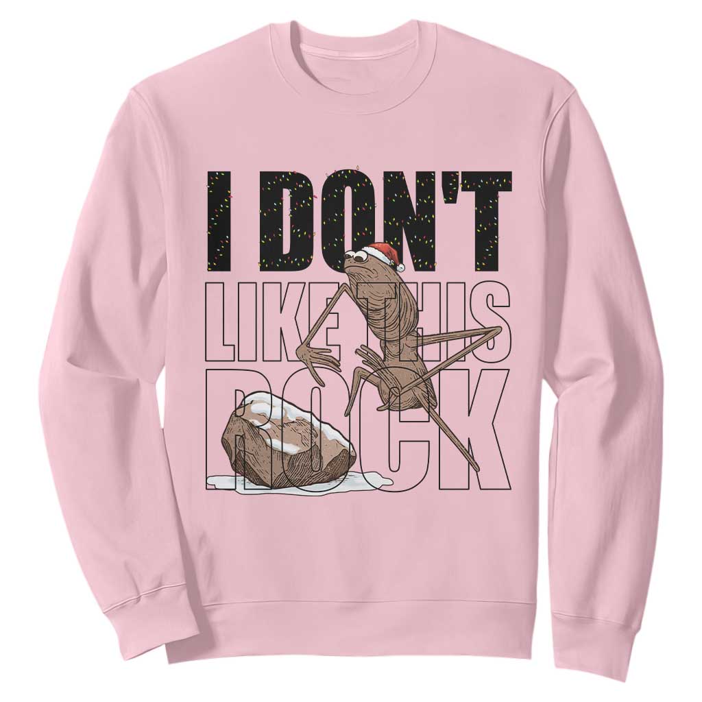 Marcus The Worm Christmas Meme Sweatshirt I Do Not Like This Rock Xmas TS14 Light Pink Print Your Wear