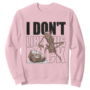Marcus The Worm Christmas Meme Sweatshirt I Do Not Like This Rock Xmas TS14 Light Pink Print Your Wear