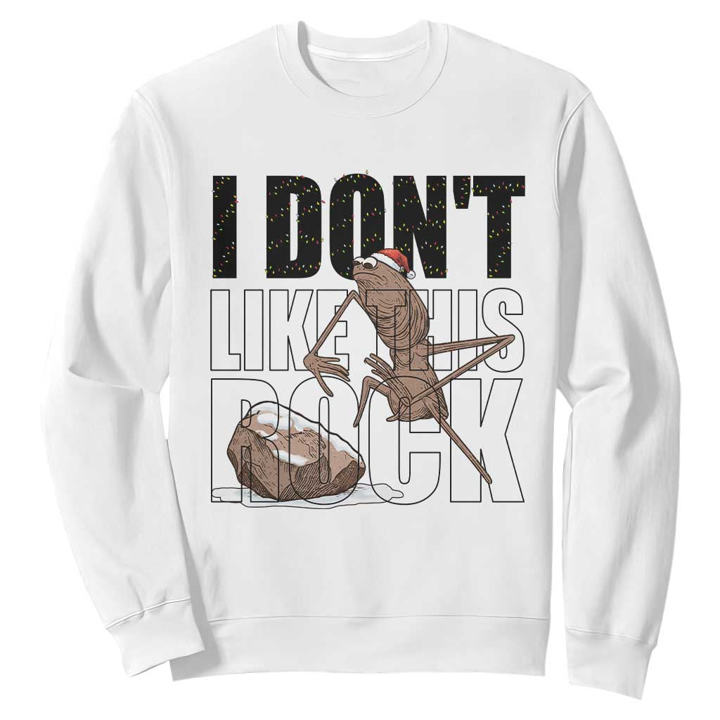Marcus The Worm Christmas Meme Sweatshirt I Do Not Like This Rock Xmas TS14 White Print Your Wear