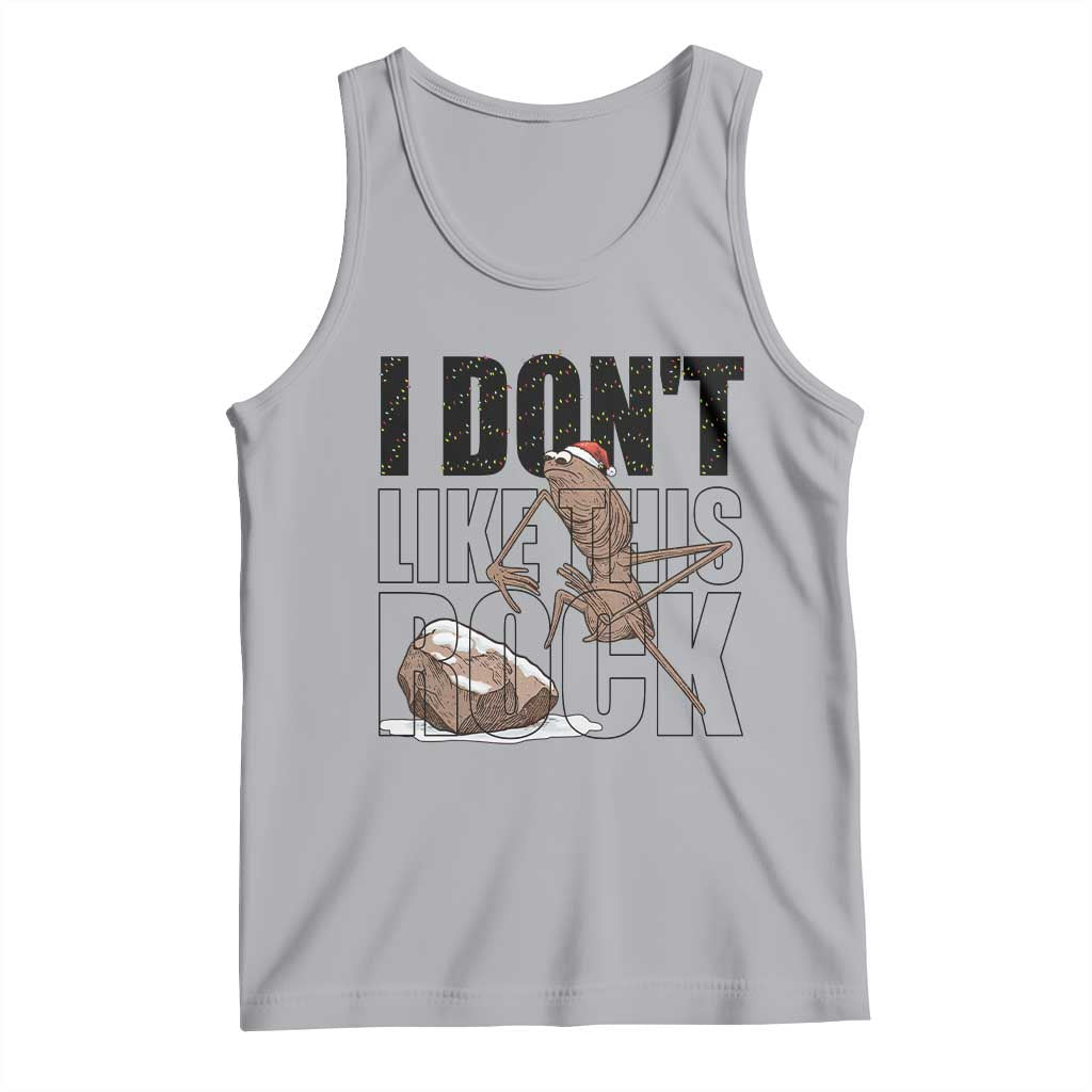 Marcus The Worm Christmas Meme Tank Top I Do Not Like This Rock Xmas TS14 Athletic Heather Print Your Wear