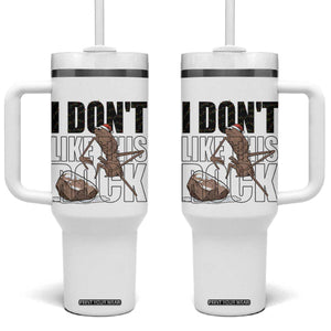 Marcus The Worm Christmas Meme Tumbler With Handle I Do Not Like This Rock Xmas TS14 One Size: 40 oz White Print Your Wear