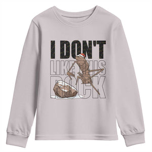 Marcus The Worm Christmas Meme Youth Sweatshirt I Do Not Like This Rock Xmas TS14 Ice Gray Print Your Wear