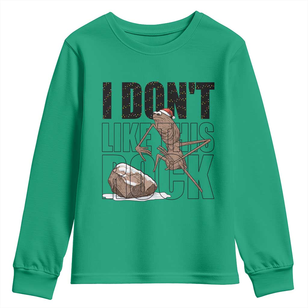 Marcus The Worm Christmas Meme Youth Sweatshirt I Do Not Like This Rock Xmas TS14 Irish Green Print Your Wear