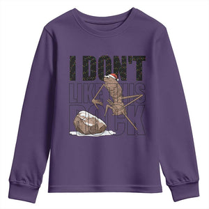 Marcus The Worm Christmas Meme Youth Sweatshirt I Do Not Like This Rock Xmas TS14 Purple Print Your Wear