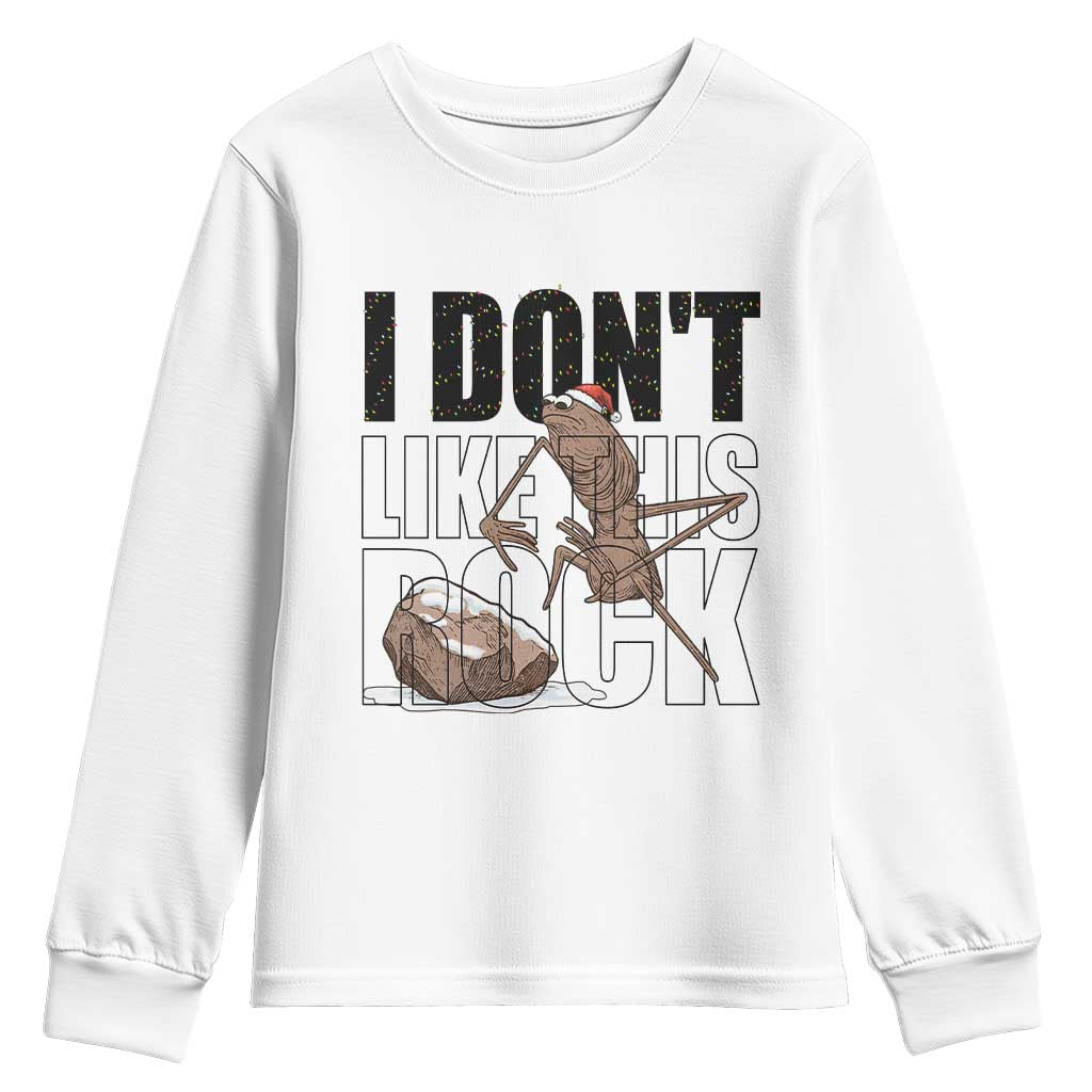 Marcus The Worm Christmas Meme Youth Sweatshirt I Do Not Like This Rock Xmas TS14 White Print Your Wear