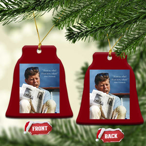John F. Kennedy Smoking Smoker Ceramic Ornament If Not Us Who If Not Now When Quote TS14 Print Your Wear