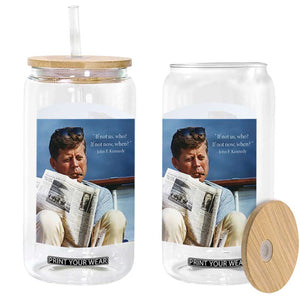 John F. Kennedy Smoking Smoker Glass Can If Not Us Who If Not Now When Quote TS14 Print Your Wear