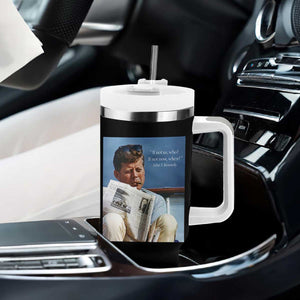 John F. Kennedy Smoking Smoker Tumbler With Handle If Not Us Who If Not Now When Quote TS14 Print Your Wear