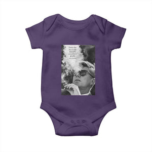 John F Kennedy Cigar Smoking Sunglasses Baby Onesie Those Who Dare To Fail Miserably Can Achive Greatly TS14 Purple Print Your Wear