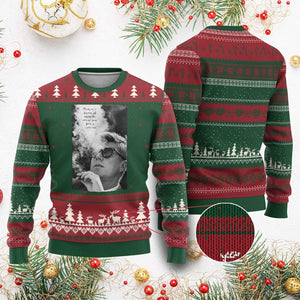John F Kennedy Cigar Smoking Sunglasses Ugly Christmas Sweater Those Who Dare To Fail Miserably Can Achive Greatly TS14 Red Green Print Your Wear