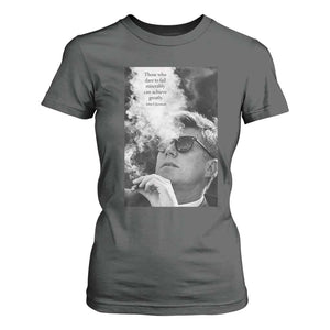 John F Kennedy Cigar Smoking Sunglasses T Shirt For Women Those Who Dare To Fail Miserably Can Achive Greatly TS14 Dark Heather Print Your Wear