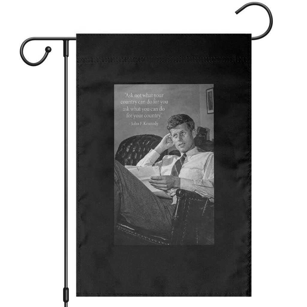 John F Kennedy Quote Garden Flag American President History TS14 Black Print Your Wear