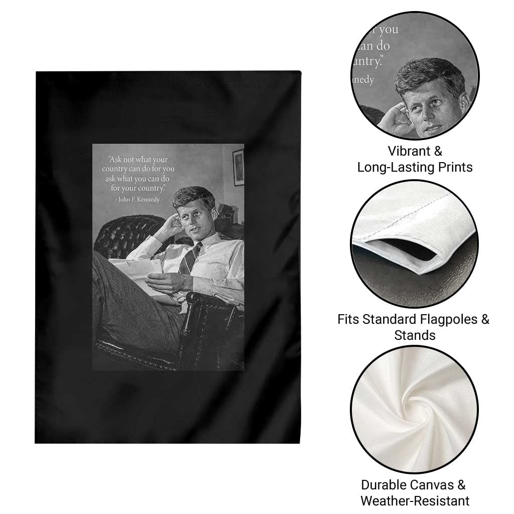 John F Kennedy Quote Garden Flag American President History TS14 Print Your Wear