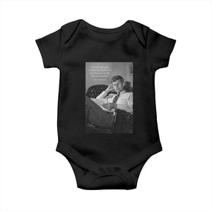 John F Kennedy Quote Baby Onesie American President History TS14 Black Print Your Wear